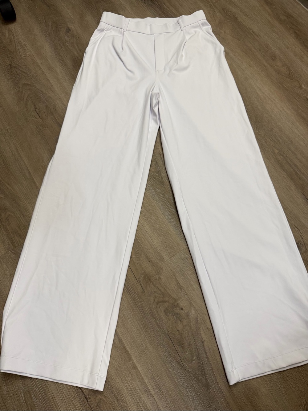 alara BBL Work Pants Women’s Medium Tall White Wide Leg Office Trousers 0298